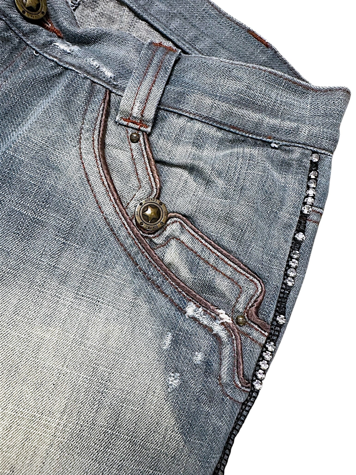 Vintage Just Cavalli Y2K Mid-Waist Bootcut Damenjeans (L)