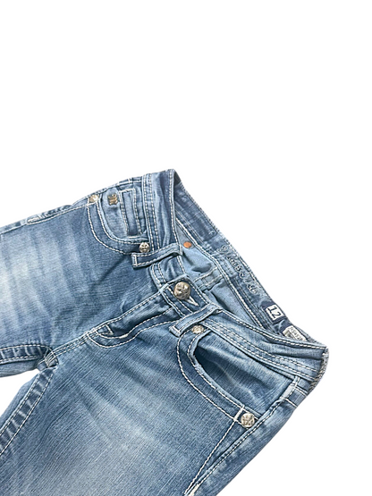 Vintage Miss Me Y2K Low Waist Bootcut Damenjeans (XS)