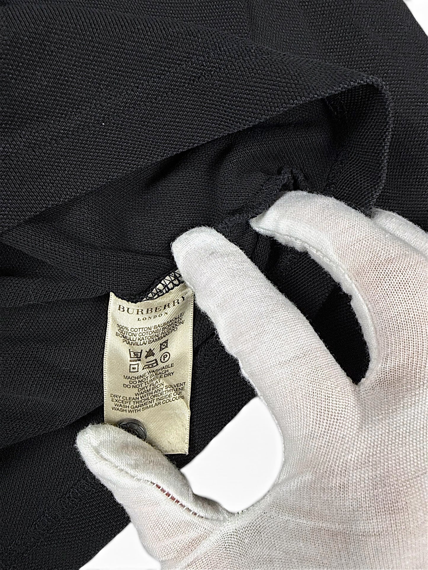 Vintage Burberry „Monogram“ Langarm Polo (L)