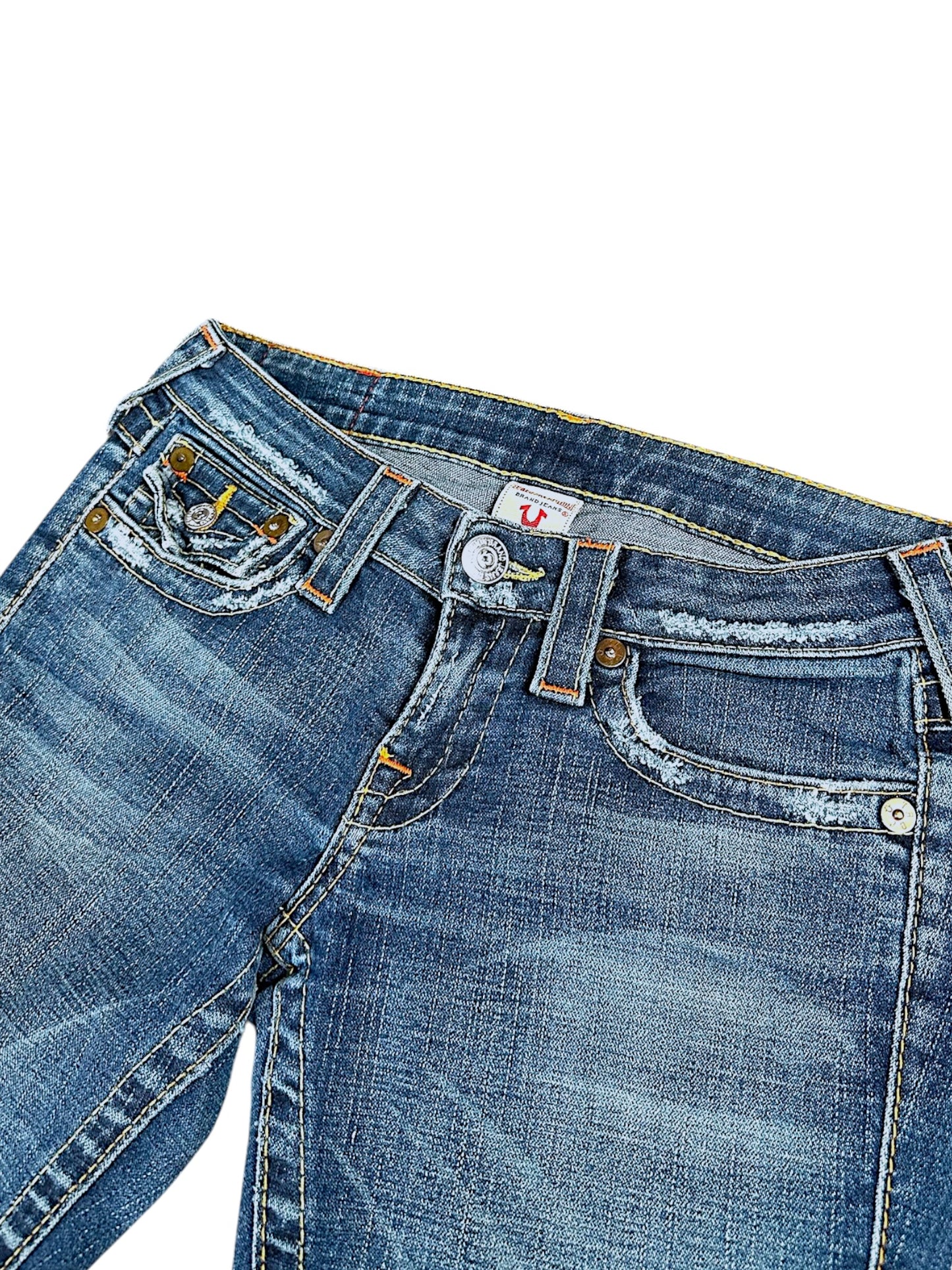 Vintage True Religion Y2K Low Waist Flared Damenjeans (M)