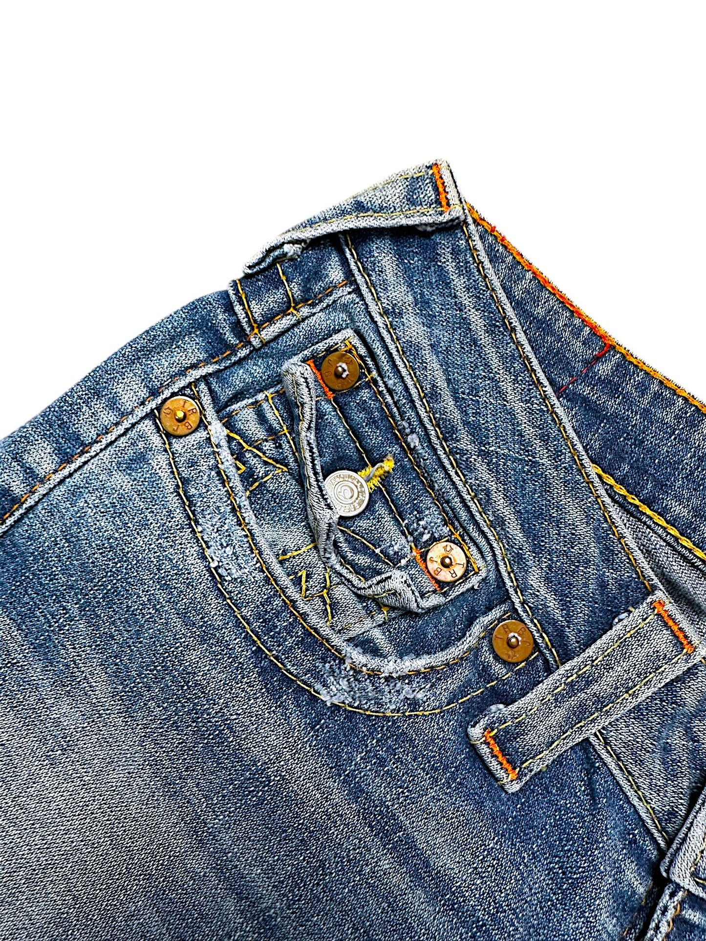 Vintage True Religion Y2K Low Waist Bootcut / Flared Damenjeans (M)