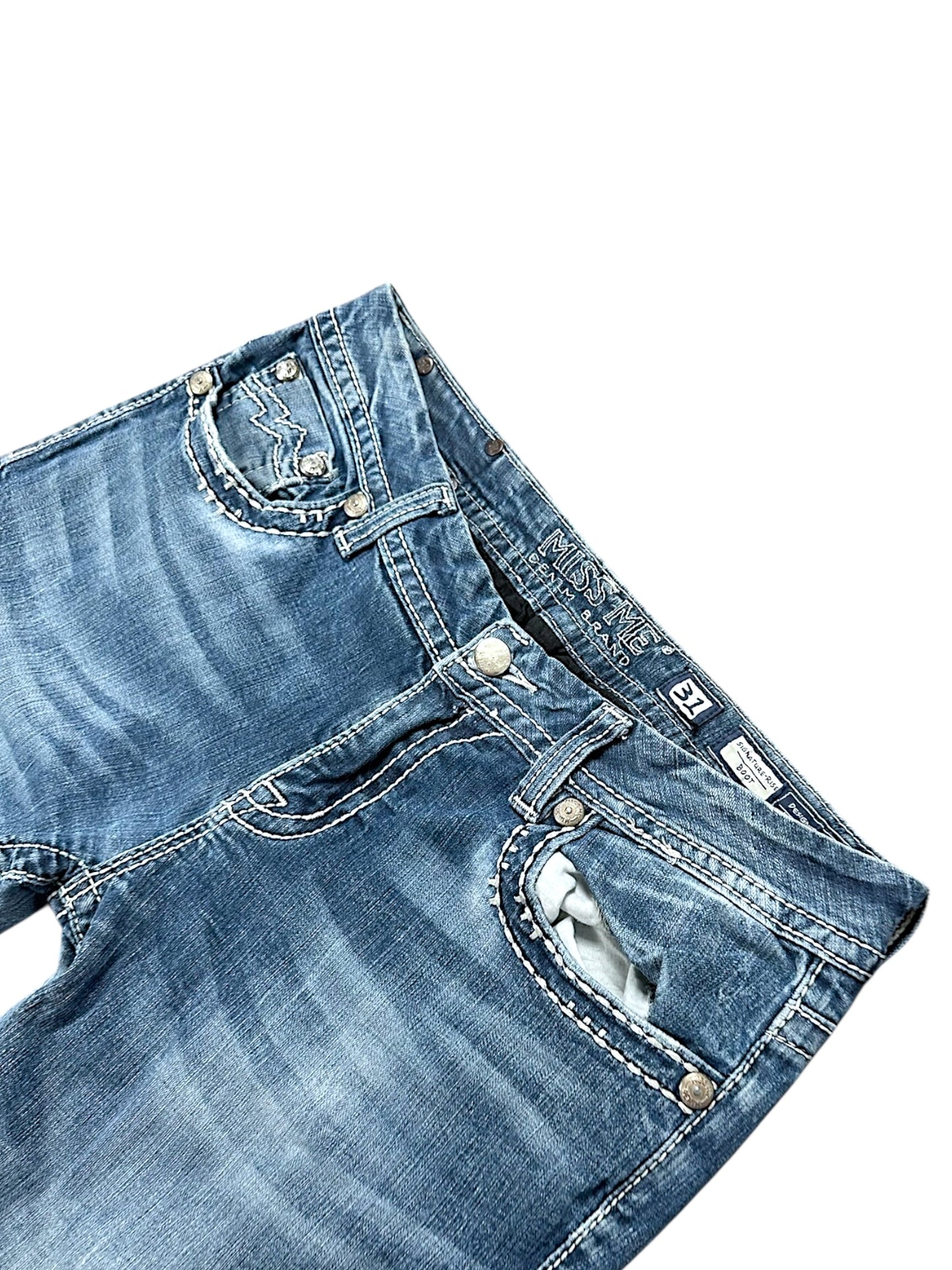 Vintage Miss Me Y2K Low Waist Bootcut / Flared Damenjeans (M)