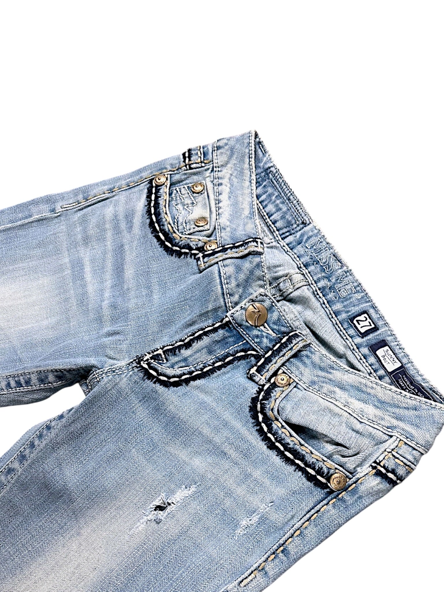 Vintage Miss Me Y2K Low Waist Bootcut / Flared Damenjeans (M)