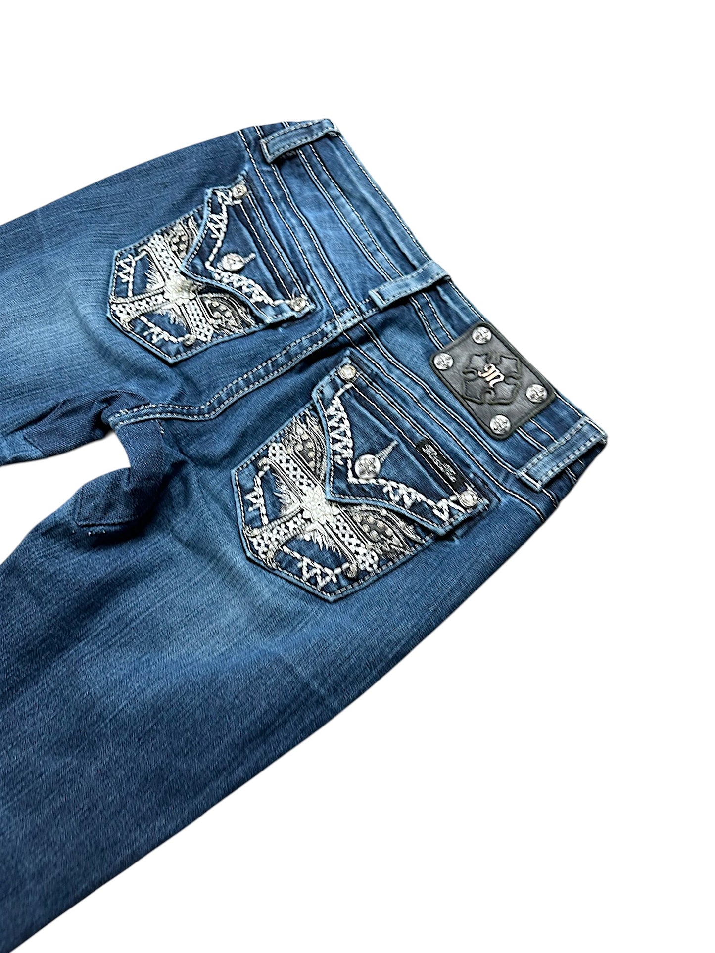 Vintage Miss Me Y2K Low Waist Bootcut / Flared Damenjeans (L)