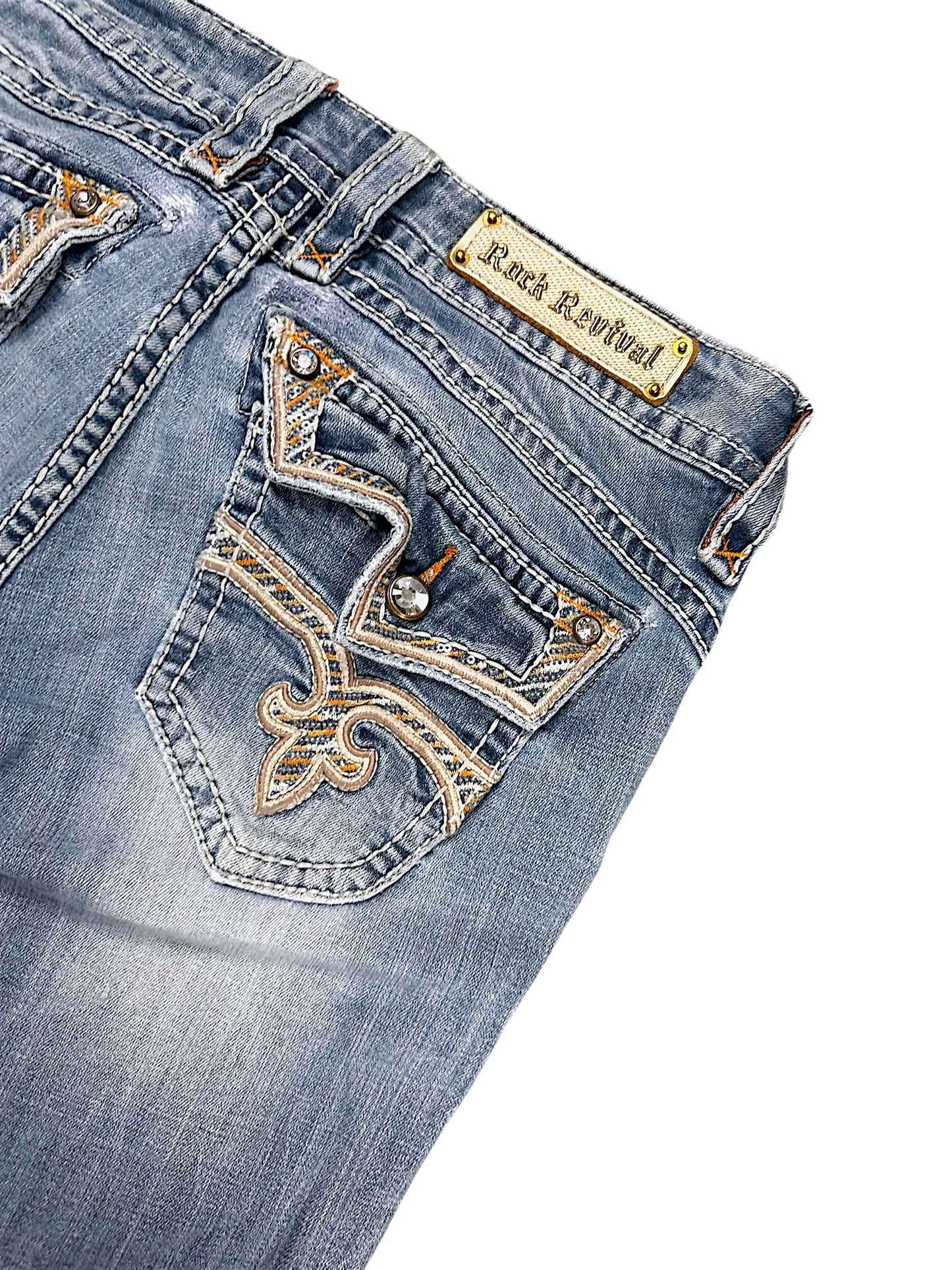 Vintage Rock Revival Y2K Bootcut / Flared Damenjeans (XL)