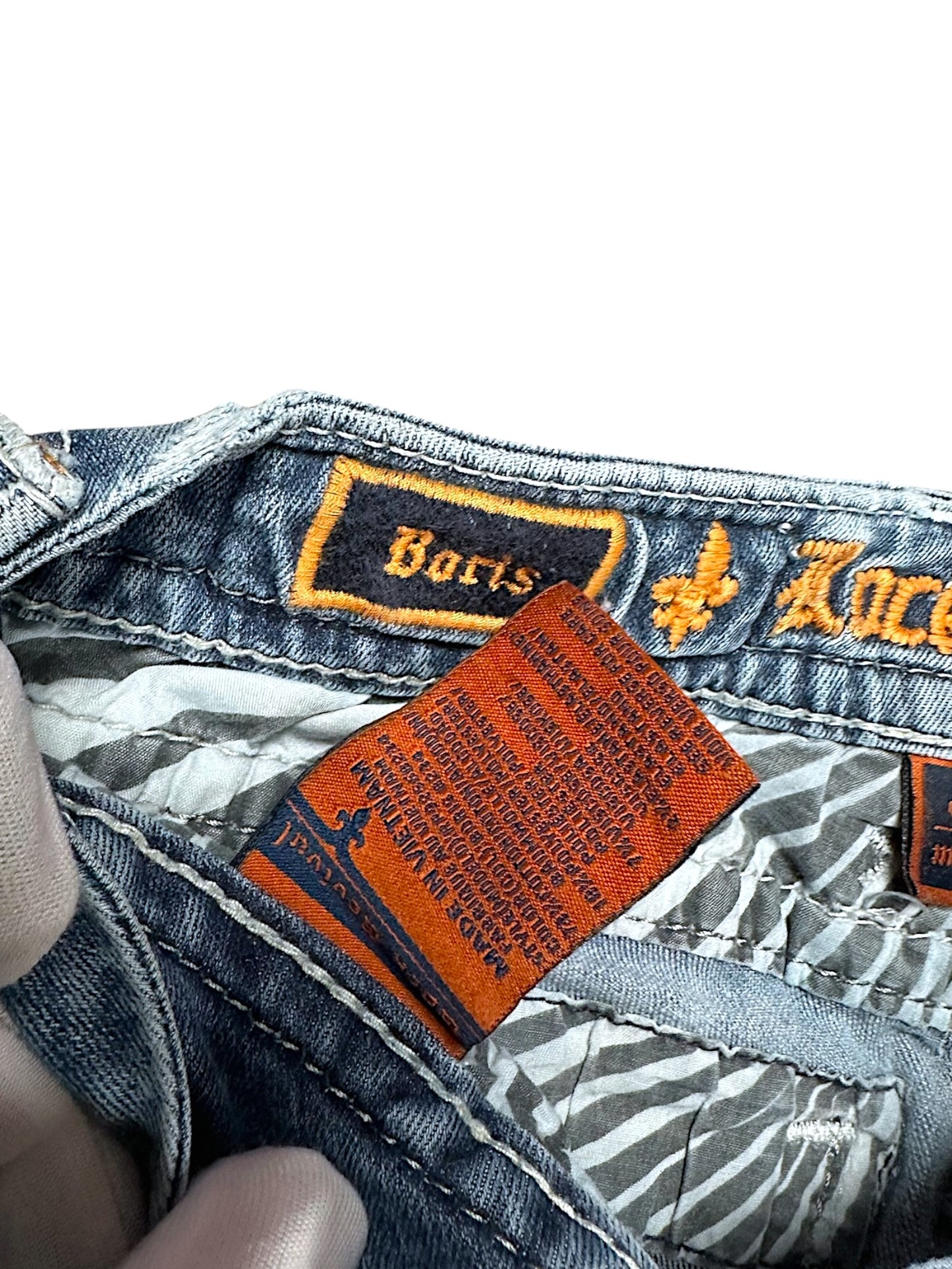 Vintage Rock Revival Y2K Low Waist Bootcut Damenjeans (S)