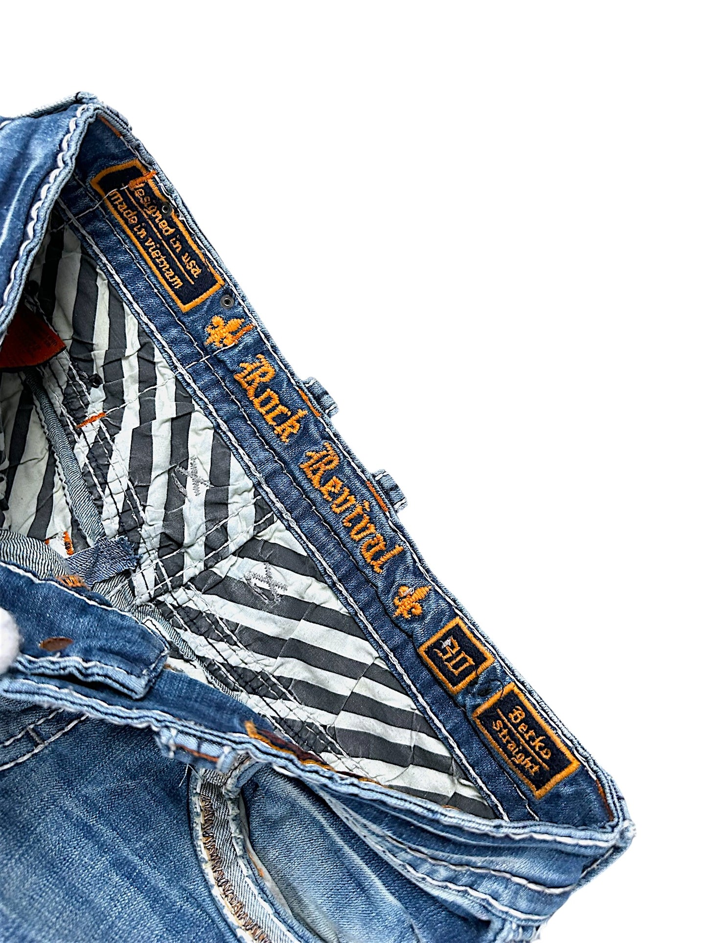 Vintage Rock Revival Y2K Straight Leg Jeans (M)
