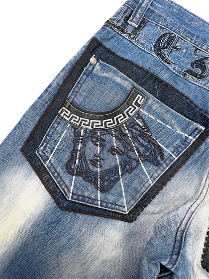 Vintage Versace Y2K Flared Baggy Jeans (L)