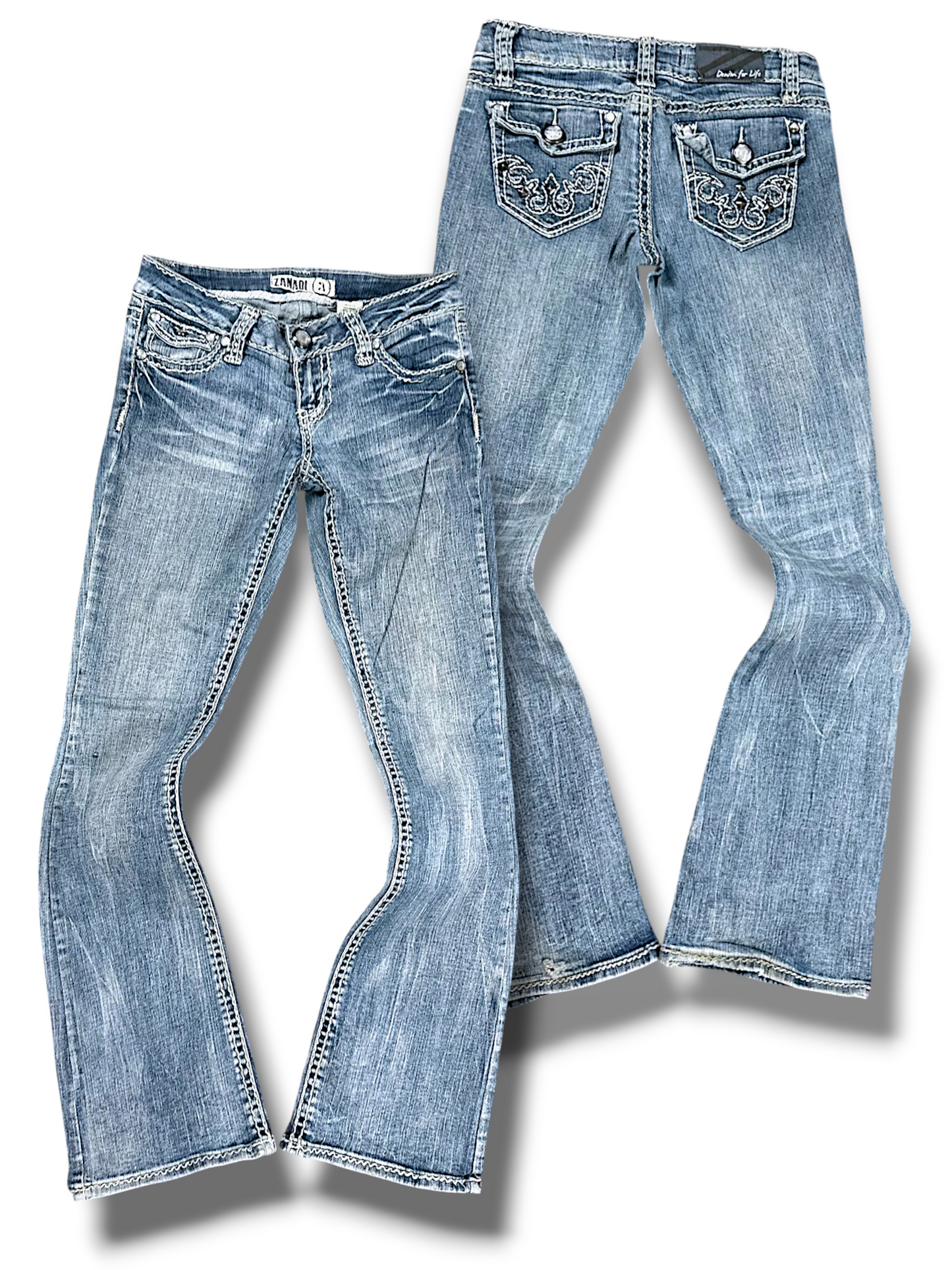Vintage ZANADI Y2K Low Waist Bootcut / Flared Damenjeans (S)