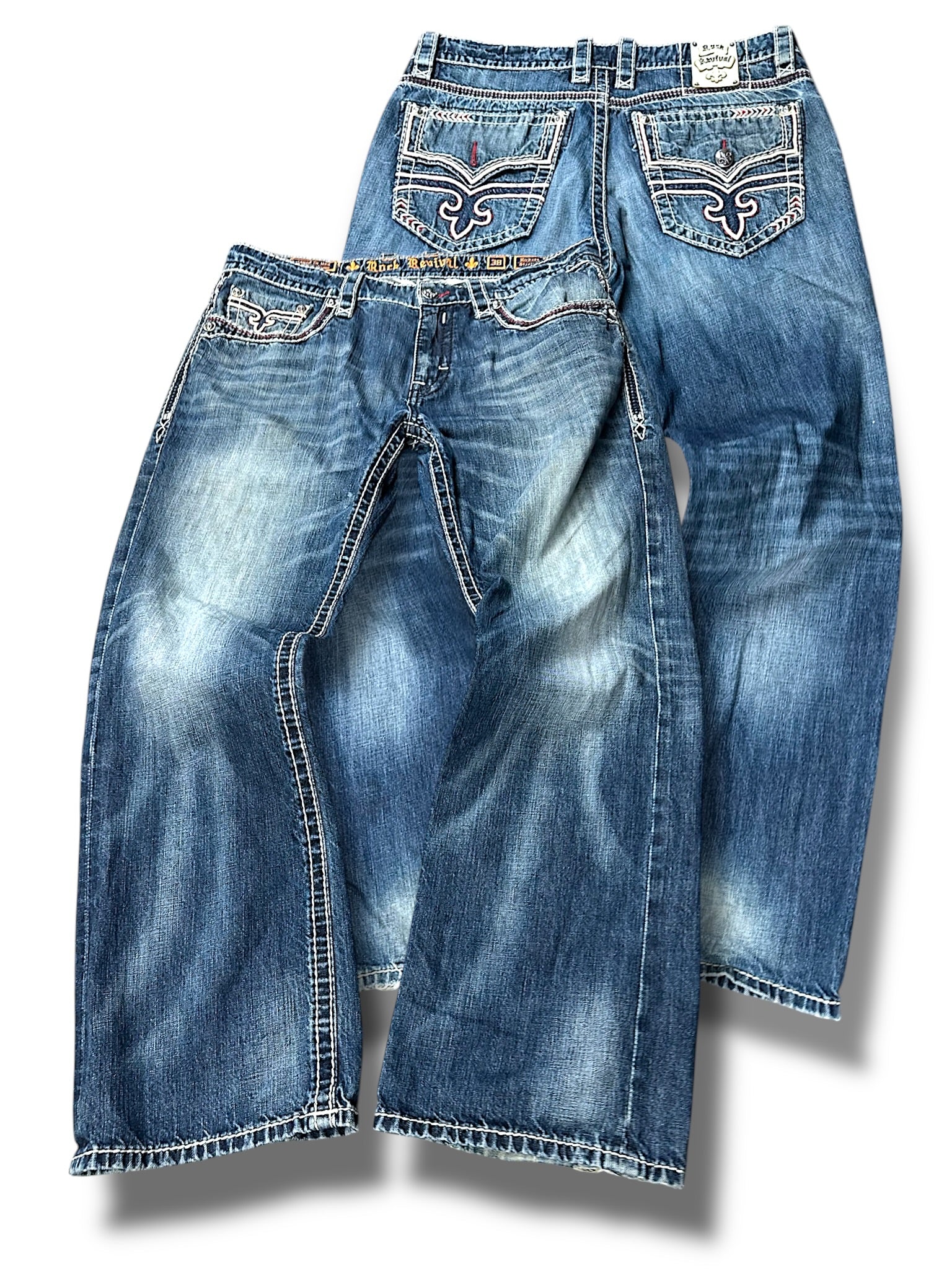 Vintage Rock Revival Y2K Baggy Jeans (XL)