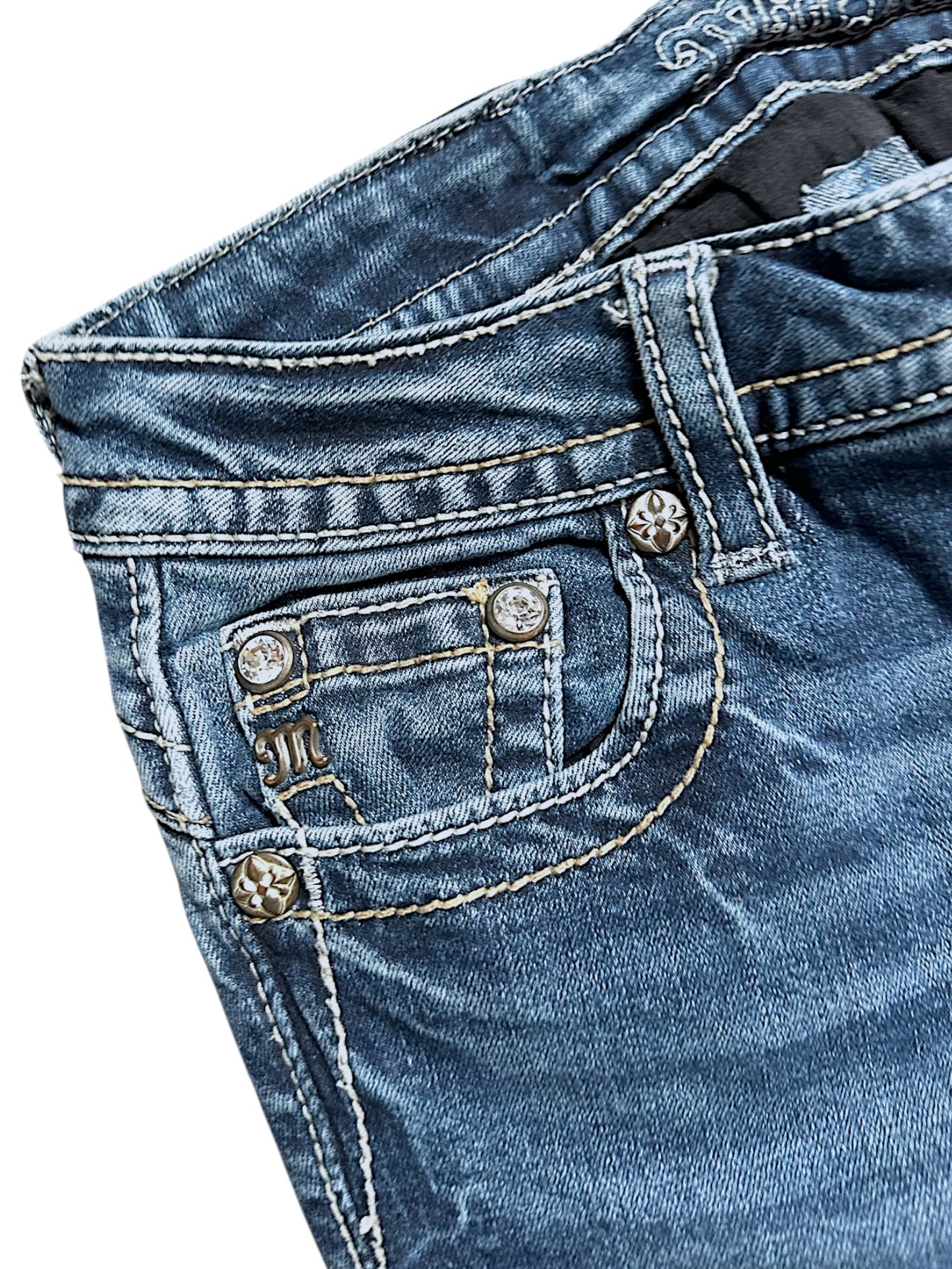 Vintage Miss Me Y2K Low Waist Bootcut / Flared Damenjeans (S)