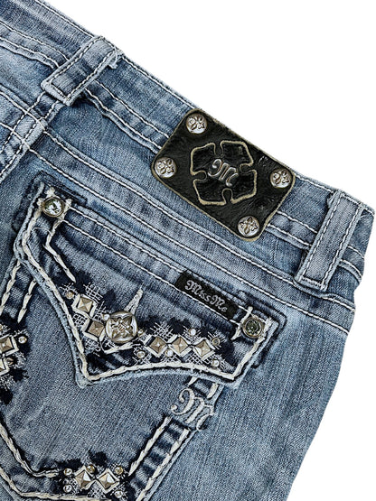 Vintage Miss Me Y2K Low Waist Bootcut / Flared Damenjeans (L)