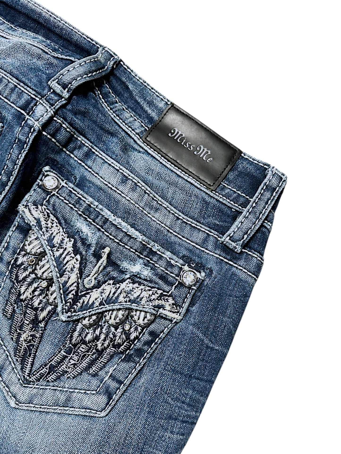 Vintage Miss Me Y2K Low Waist Bootcut / Flared Damenjeans (M)