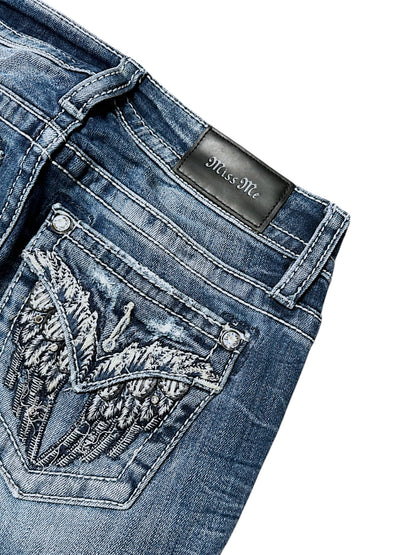 Vintage Miss Me Y2K Low Waist Bootcut / Flared Damenjeans (M)