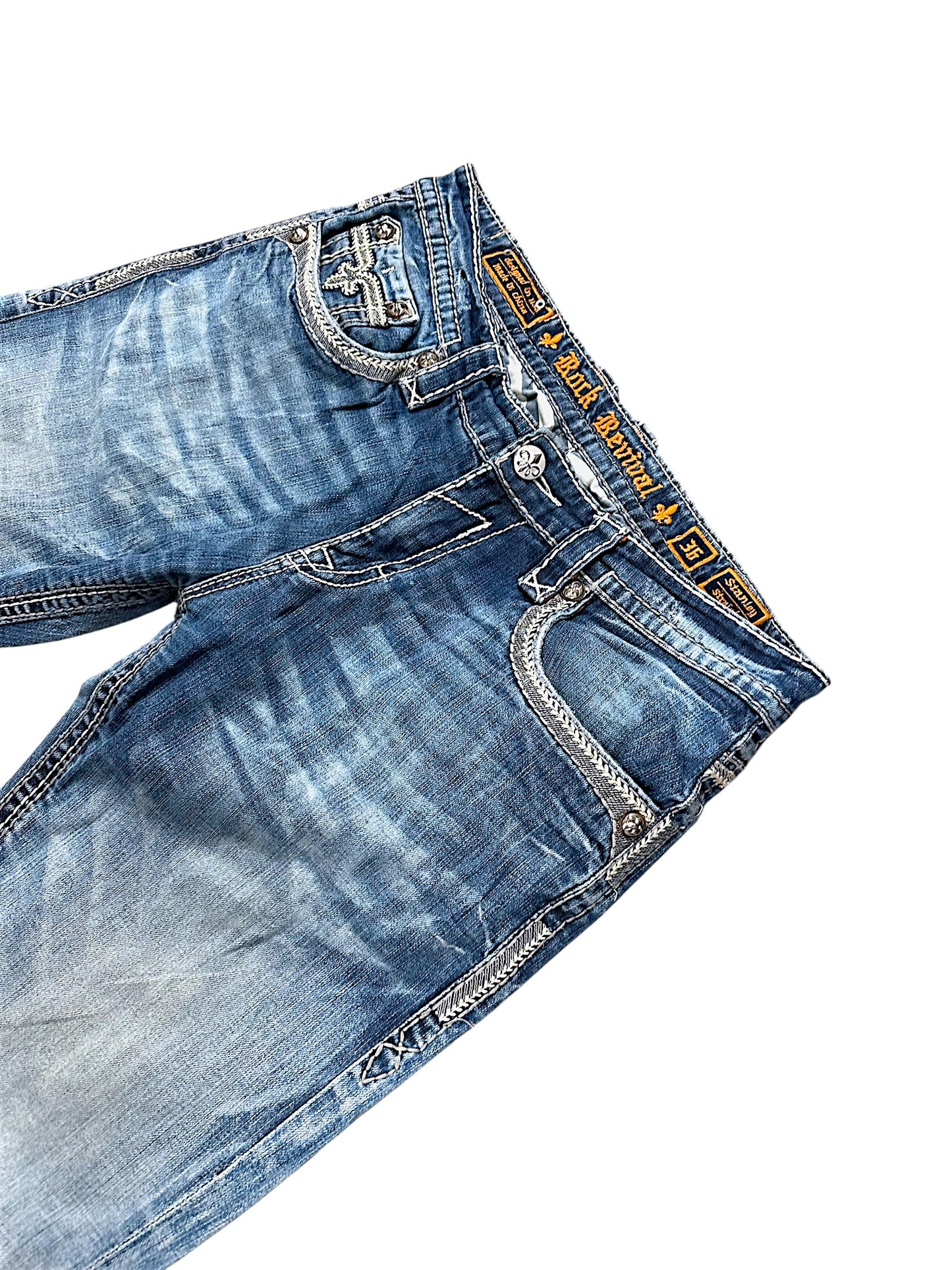Vintage Rock Revival Y2K Baggy Jeans (L)