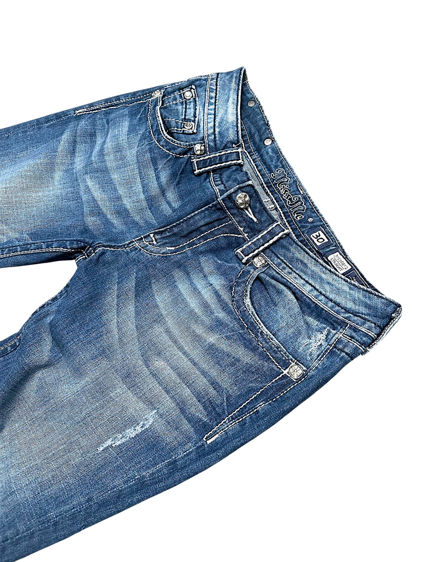 Vintage Miss Me Y2K Straight Leg Damenjeans (M)