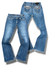 Vintage Miss Me Y2K Low Waist Bootcut / Flared Damenjeans (L)