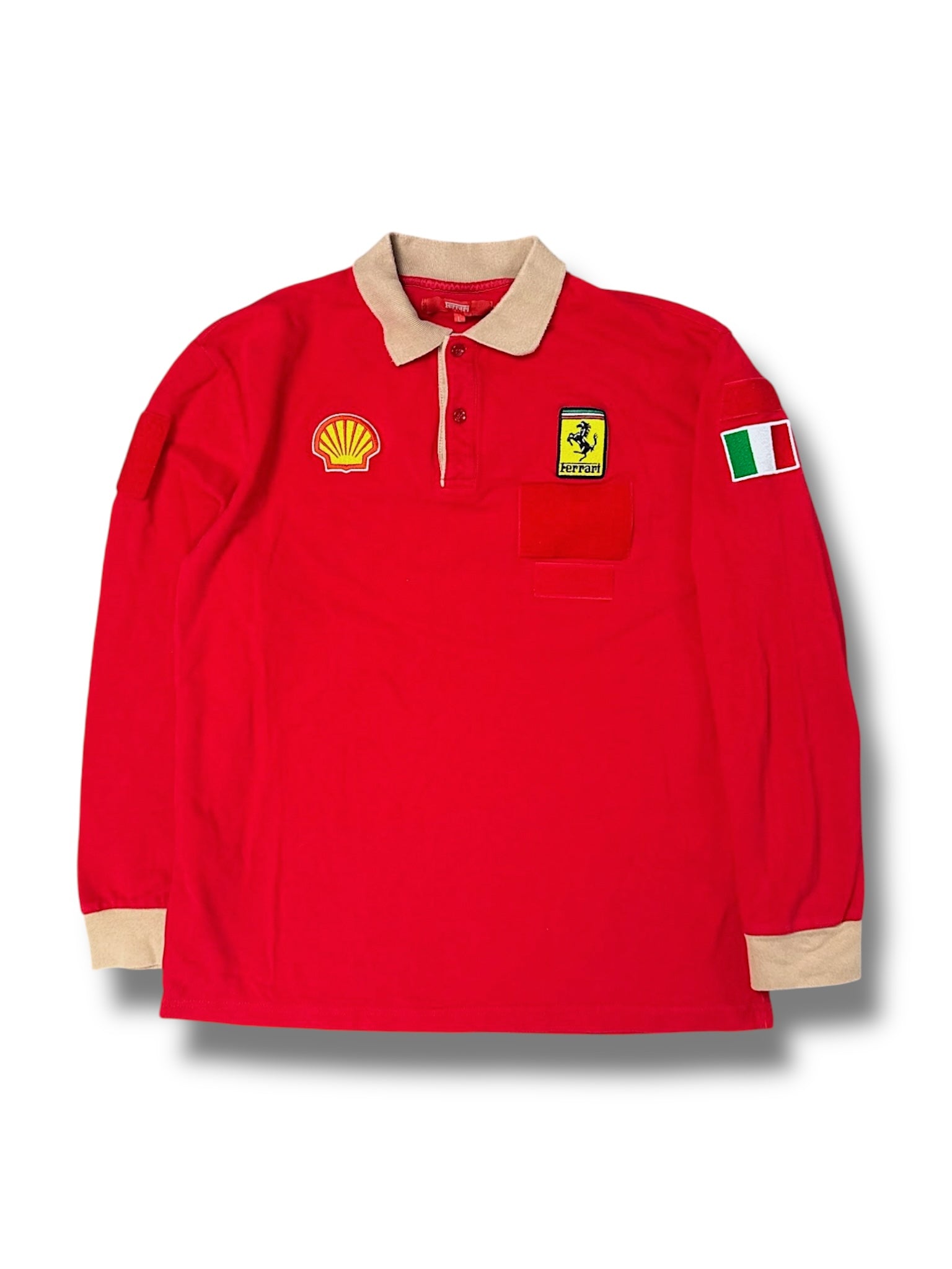 Vintage Ferrari Y2K Langarmpolo (M)