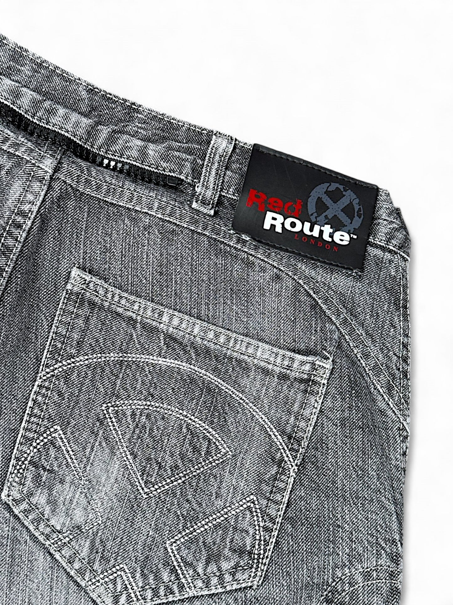 Vintage Red Route y2k Jeans (S)