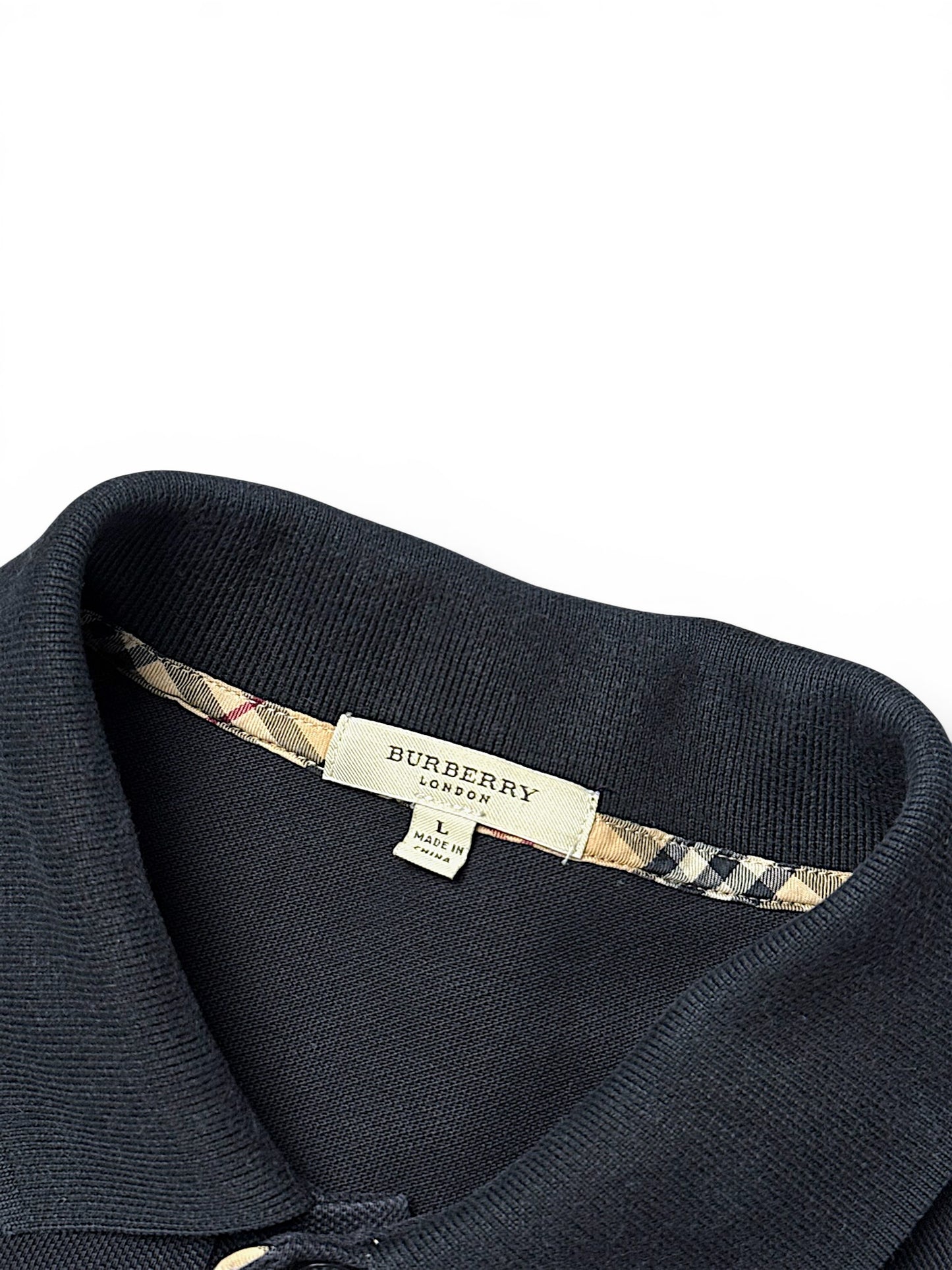 Vintage Burberry „Monogram“ Langarm Polo (L)