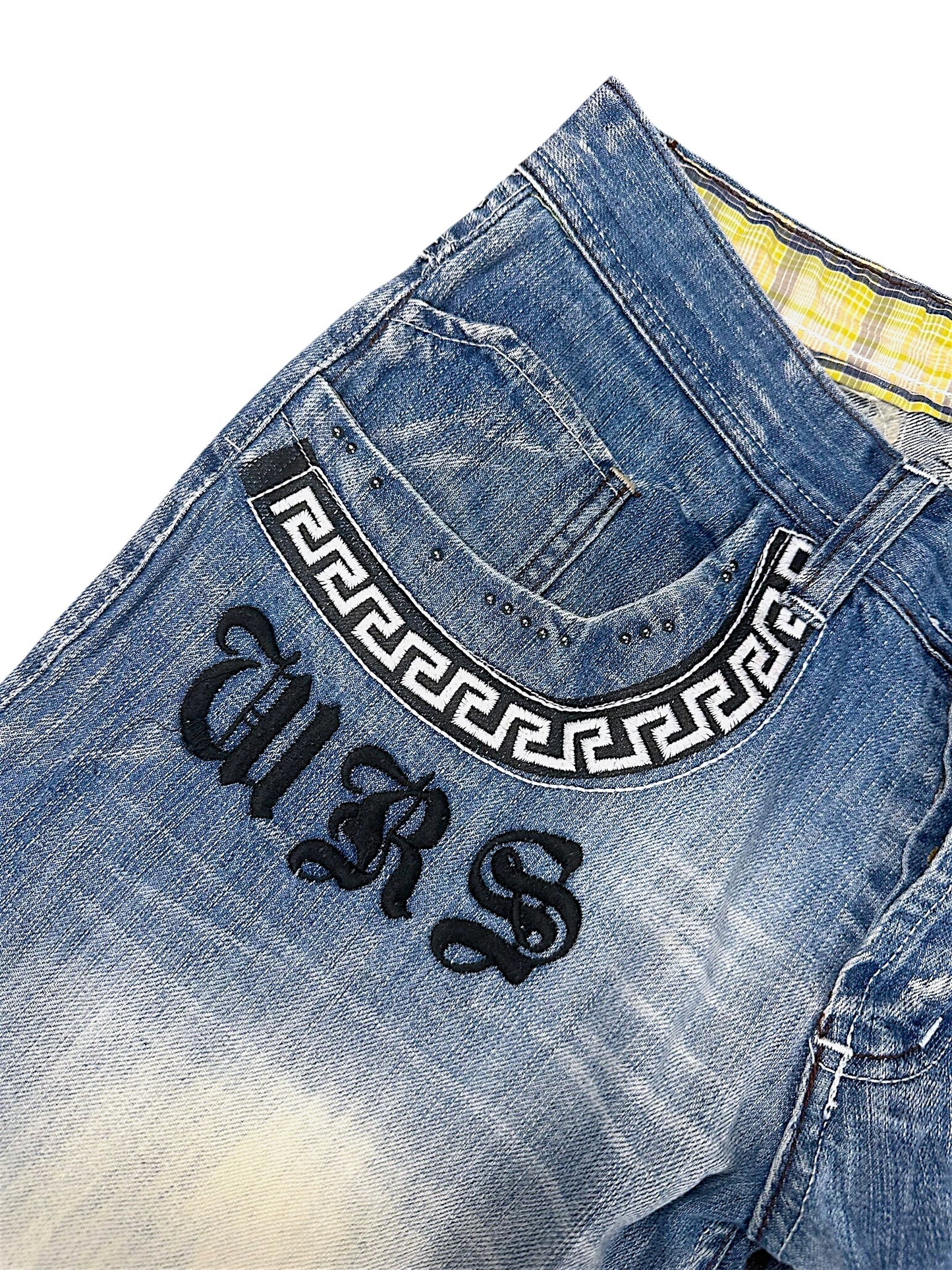 Vintage Versace Y2K Flared Baggy Jeans (L)