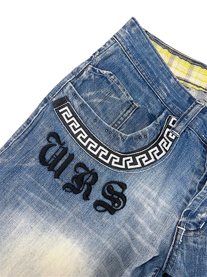 Vintage Versace Y2K Flared Baggy Jeans (L)