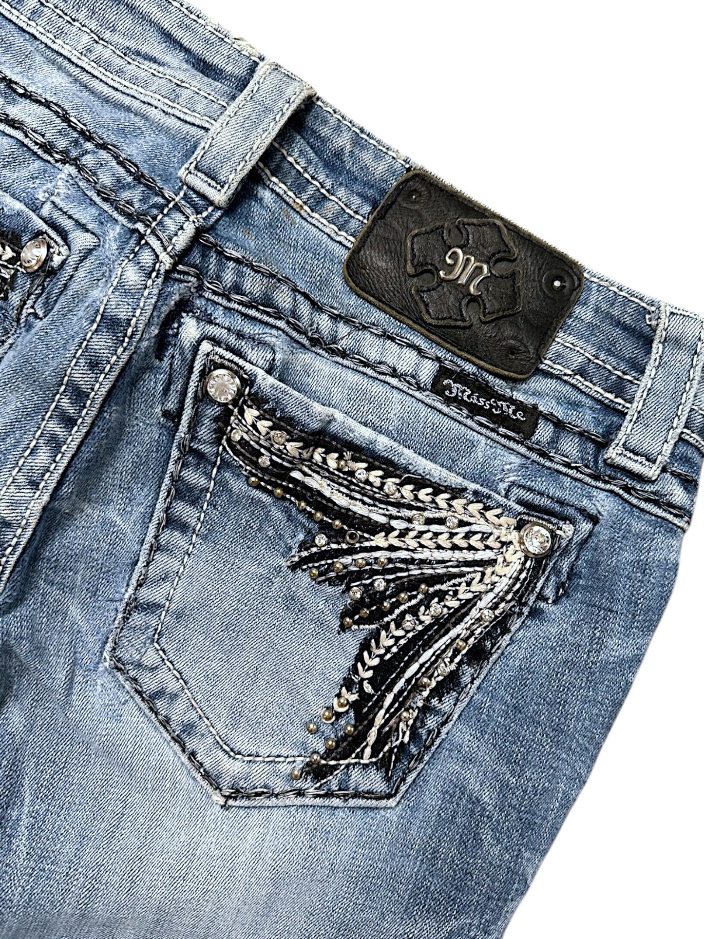 Vintage Miss Me Y2K Low Waist Bootcut / Flared Damenjeans (S)