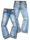 Vintage Rock Revival Y2K Low Waist Bootcut / Flared Damenjeans (S)