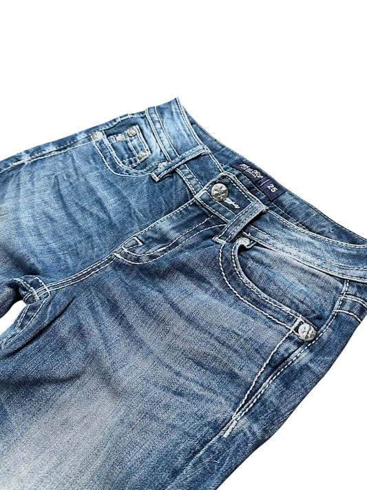Vintage Miss Me Y2K Low Waist Bootcut / Flared Damenjeans (M)