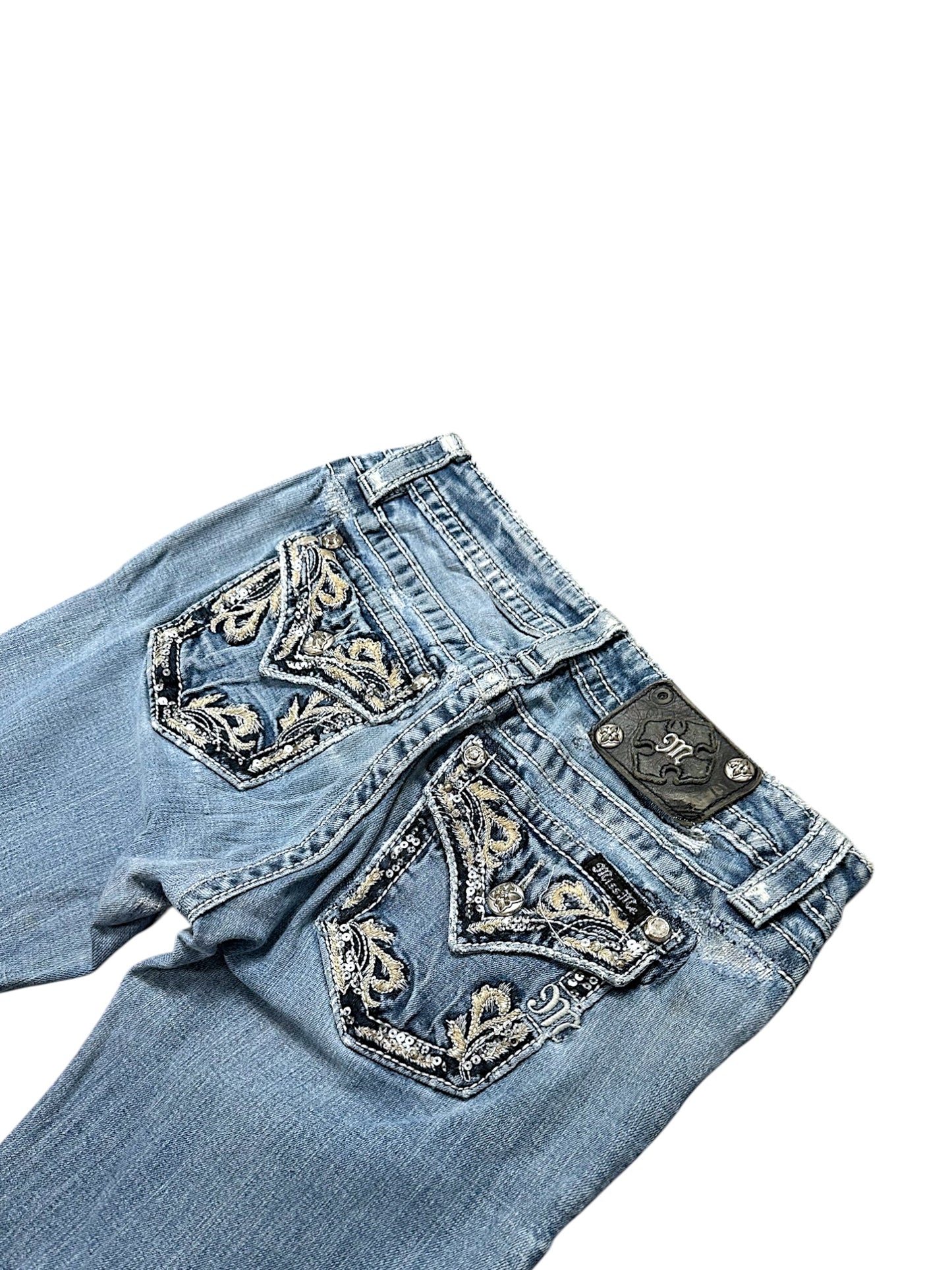 Vintage Miss Me Y2K Low Waist Bootcut / Flared Damenjeans (M)