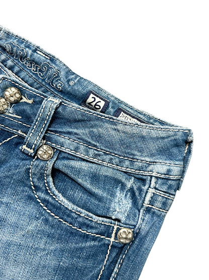 Vintage Miss Me Y2K Low Waist Bootcut / Flared Damenjeans (S)