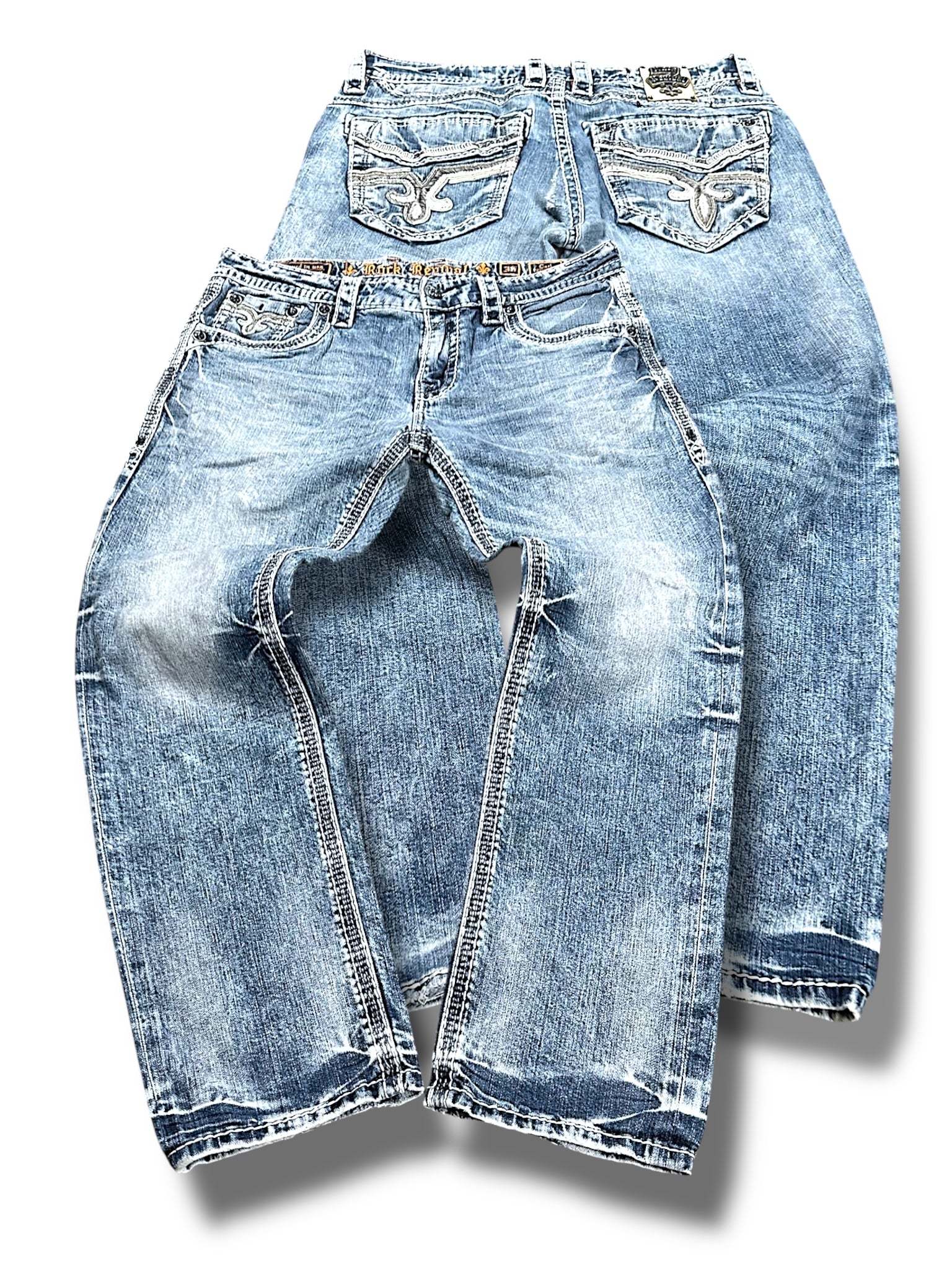 Vintage Rock Revival Y2K Straight Leg Jeans (M)