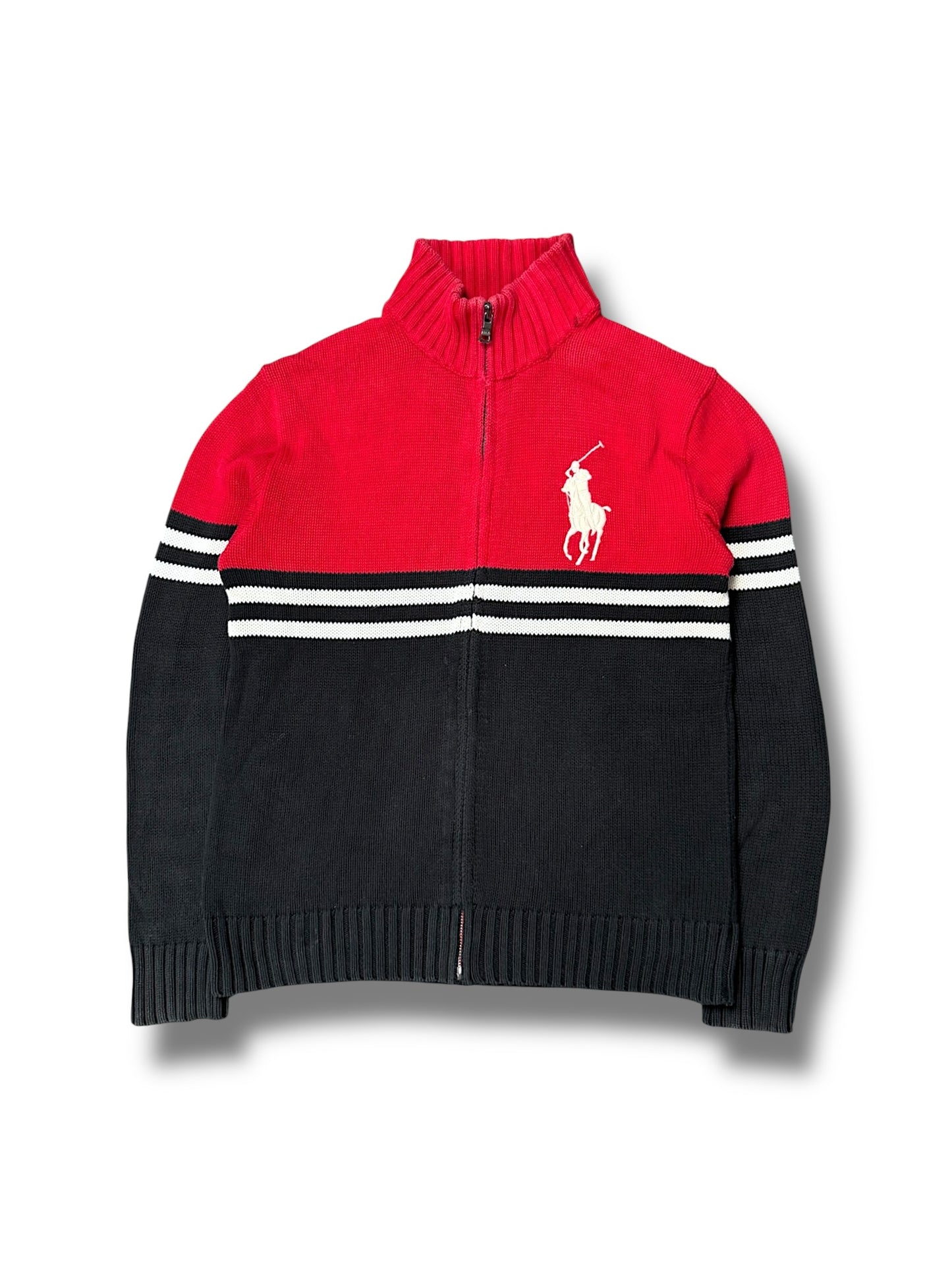 Vintage Ralph Lauren Y2K „Big Pony“ Zip-Pullover (XS)