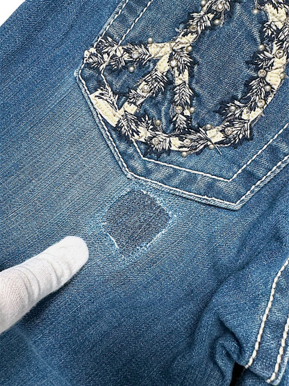 Vintage Miss Me Low Waist Y2K Bootcut / Flared Damenjeans (L)