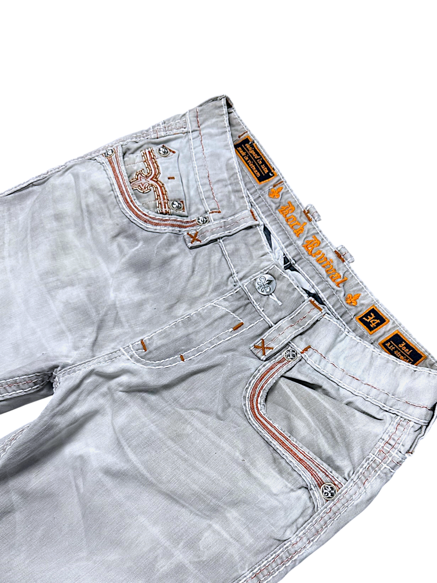 Vintage Rock Revival Y2K Straight Leg Jeans (XL)