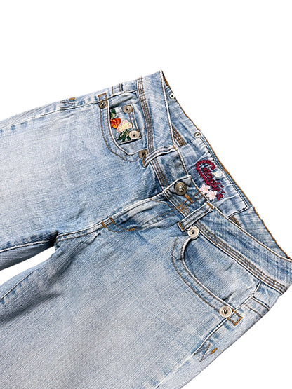 Vintage Japan Style Y2K Flared Damenjeans (M)