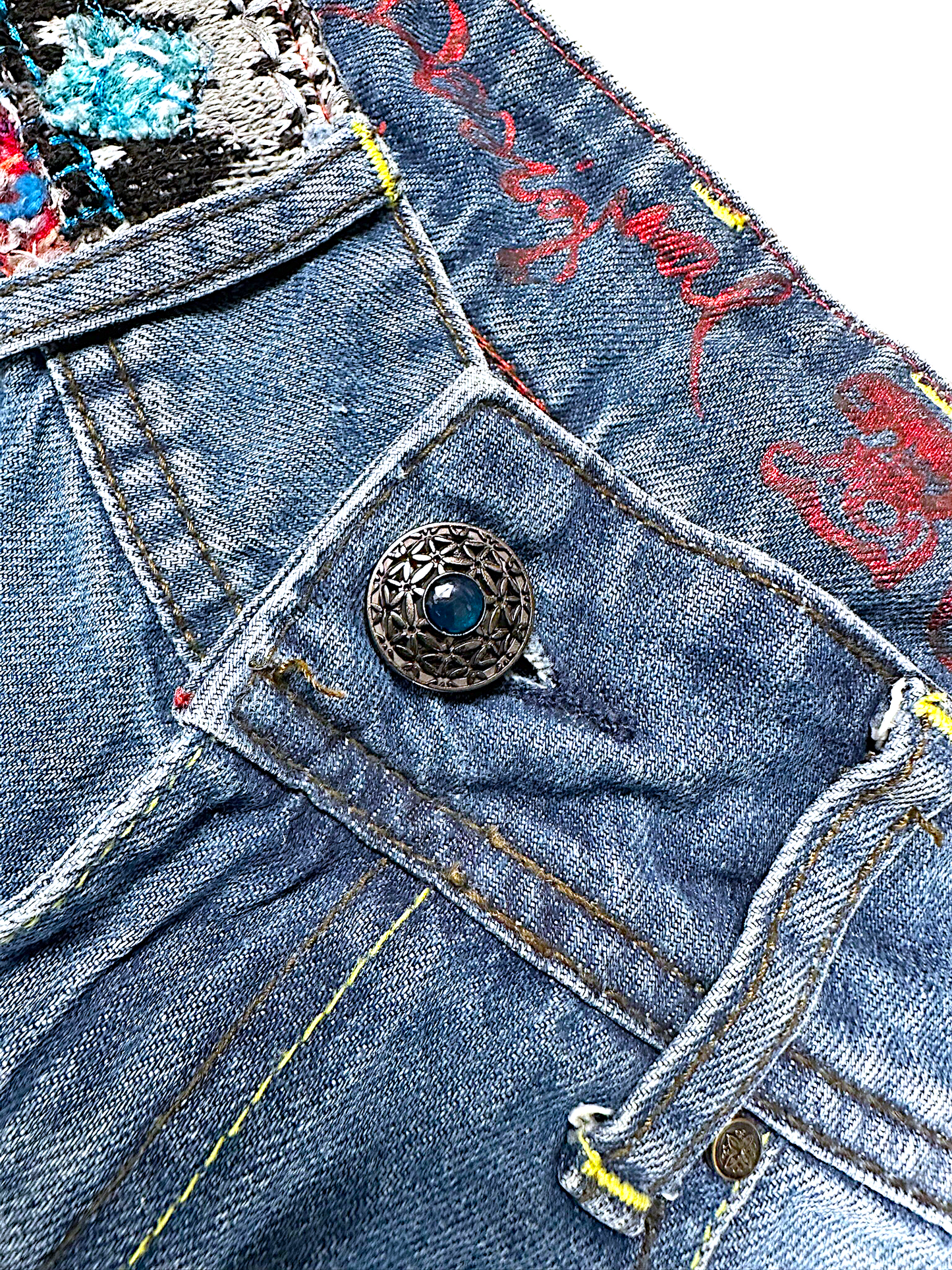 Vintage Desigual Y2K Flared Damenjeans (L)