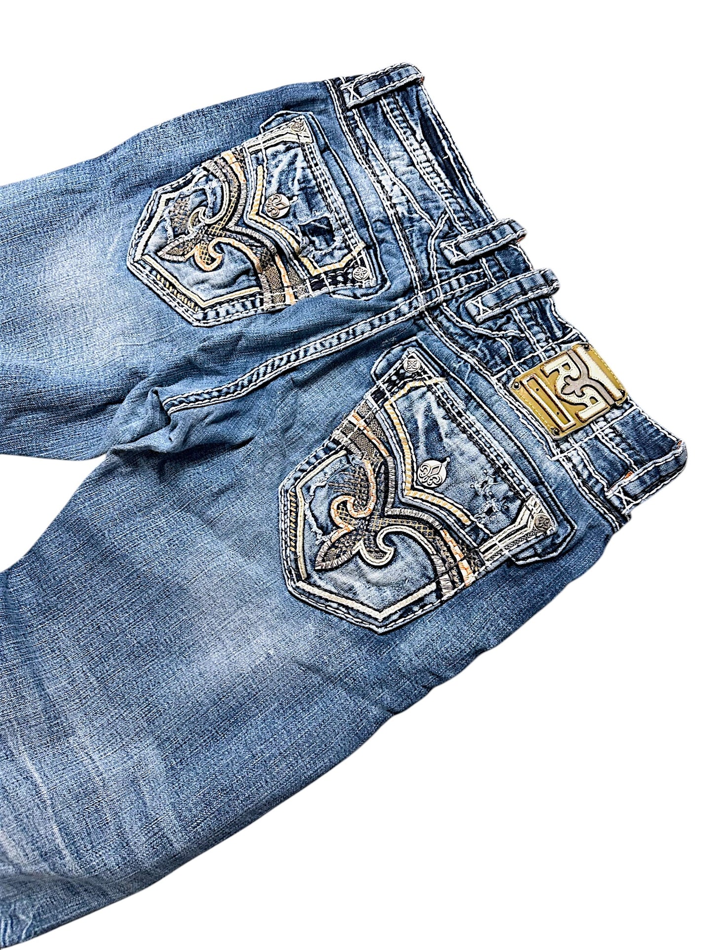 Vintage Rock Revival Y2K Baggy Jeans (S)