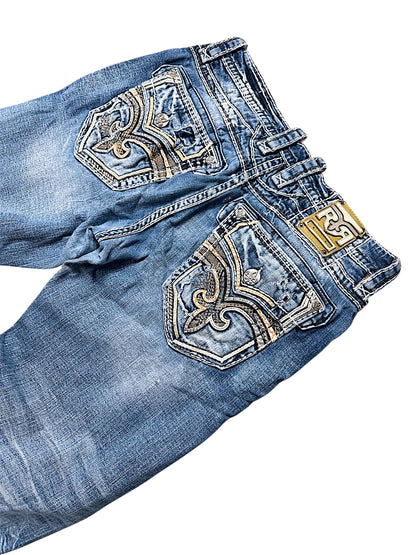 Vintage Rock Revival Y2K Baggy Jeans (S)