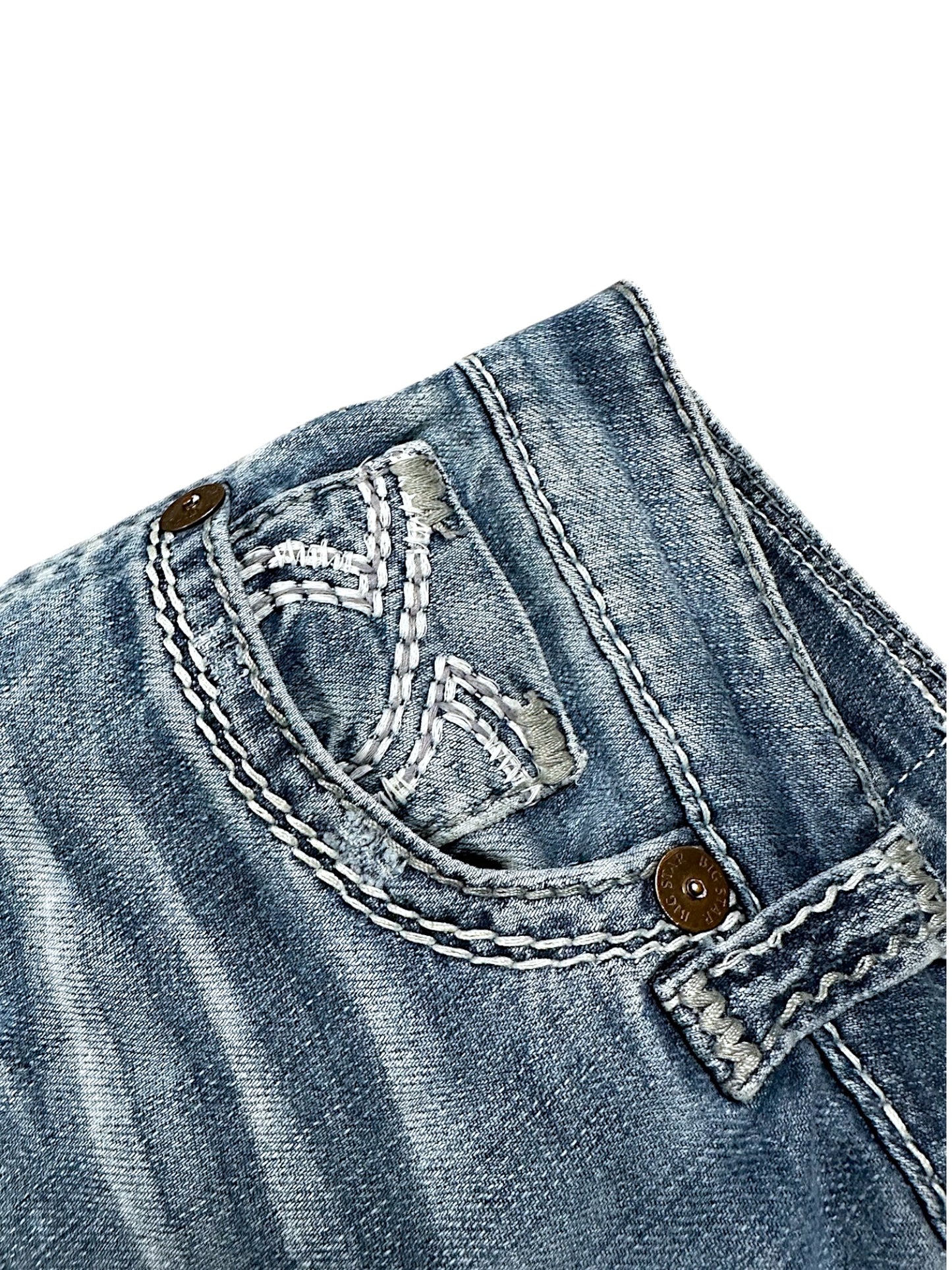 Vintage Embroidery Y2K Bootcut Flared Jeans (S)
