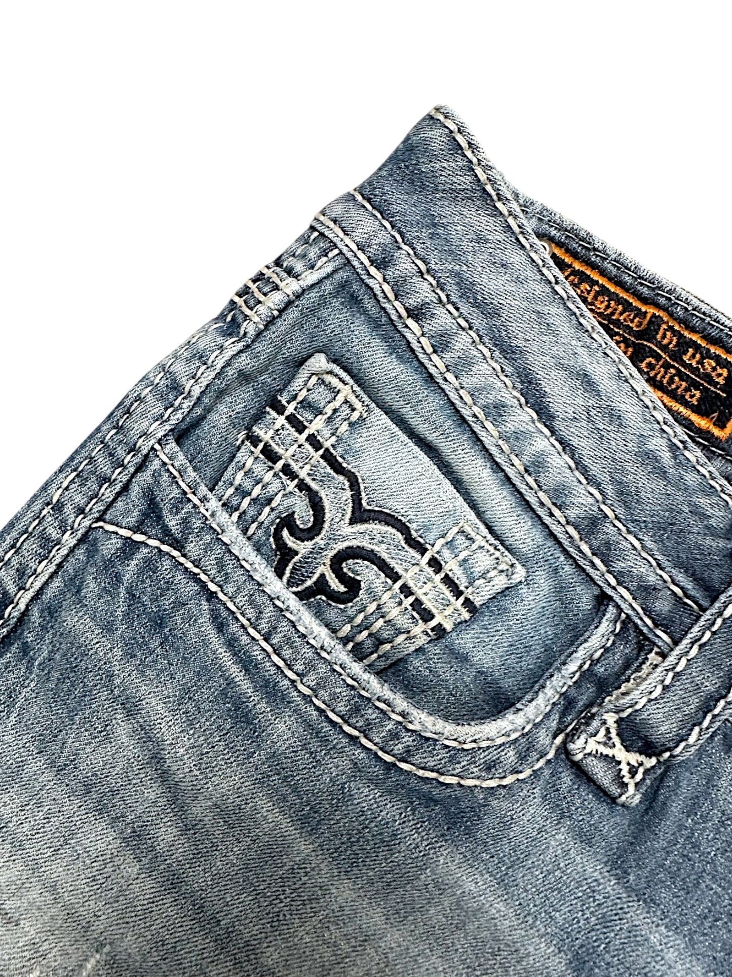 Vintage Rock Revival Y2K Low Waist Bootcut / Flared Damenjeans (S)