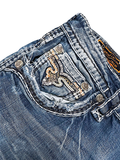 Vintage Rock Revival Y2K Baggy Jeans (S)