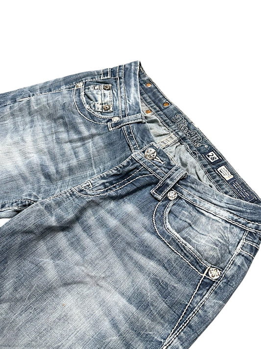 Vintage Miss Me Y2K Low Waist Bootcut / Flared Damenjeans (M)