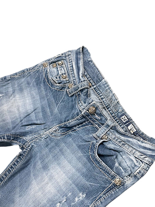 Vintage Miss Me Y2K Low Waist Bootcut / Flared Damenjeans (S)