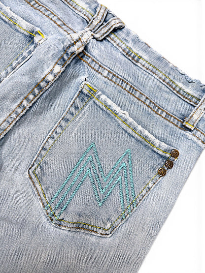 Vintage Miss Me Y2K Low Waist Bootcut Damenjeans (L)