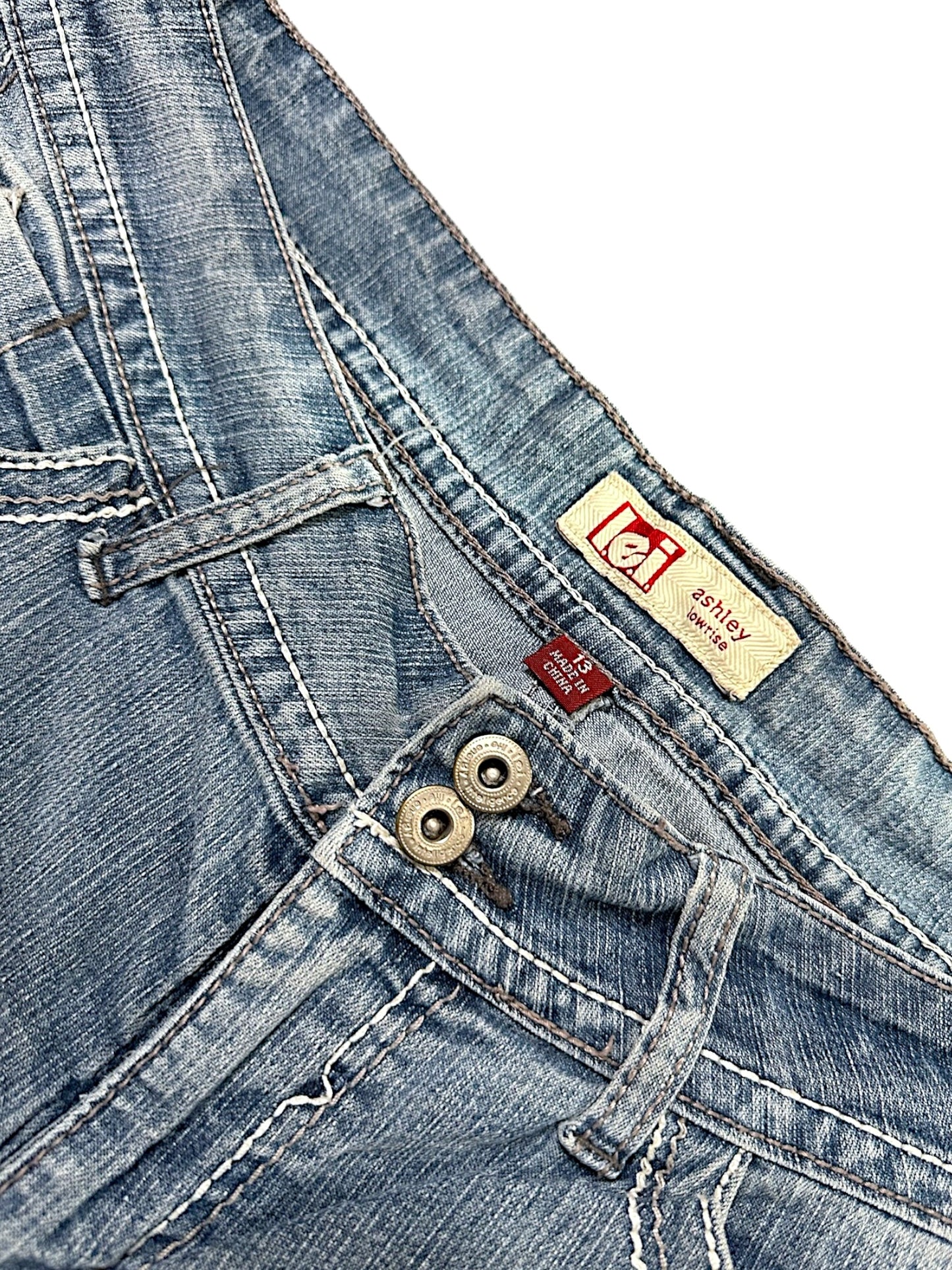 Vintage Embroidery Y2K Flared Jeans (S)
