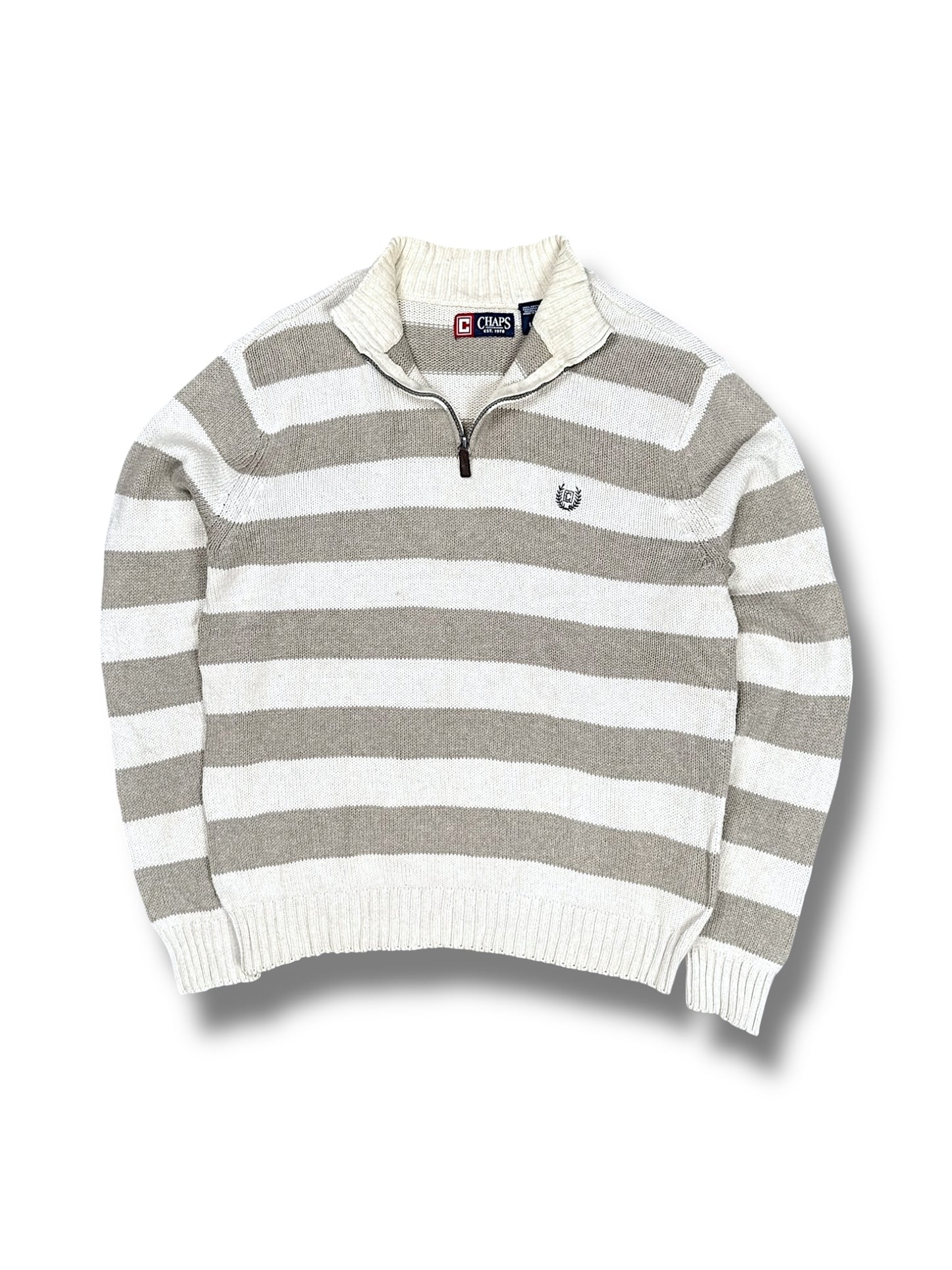 Vintage Ralph Lauren „Chaps“ Pullover mit Kragen (L)