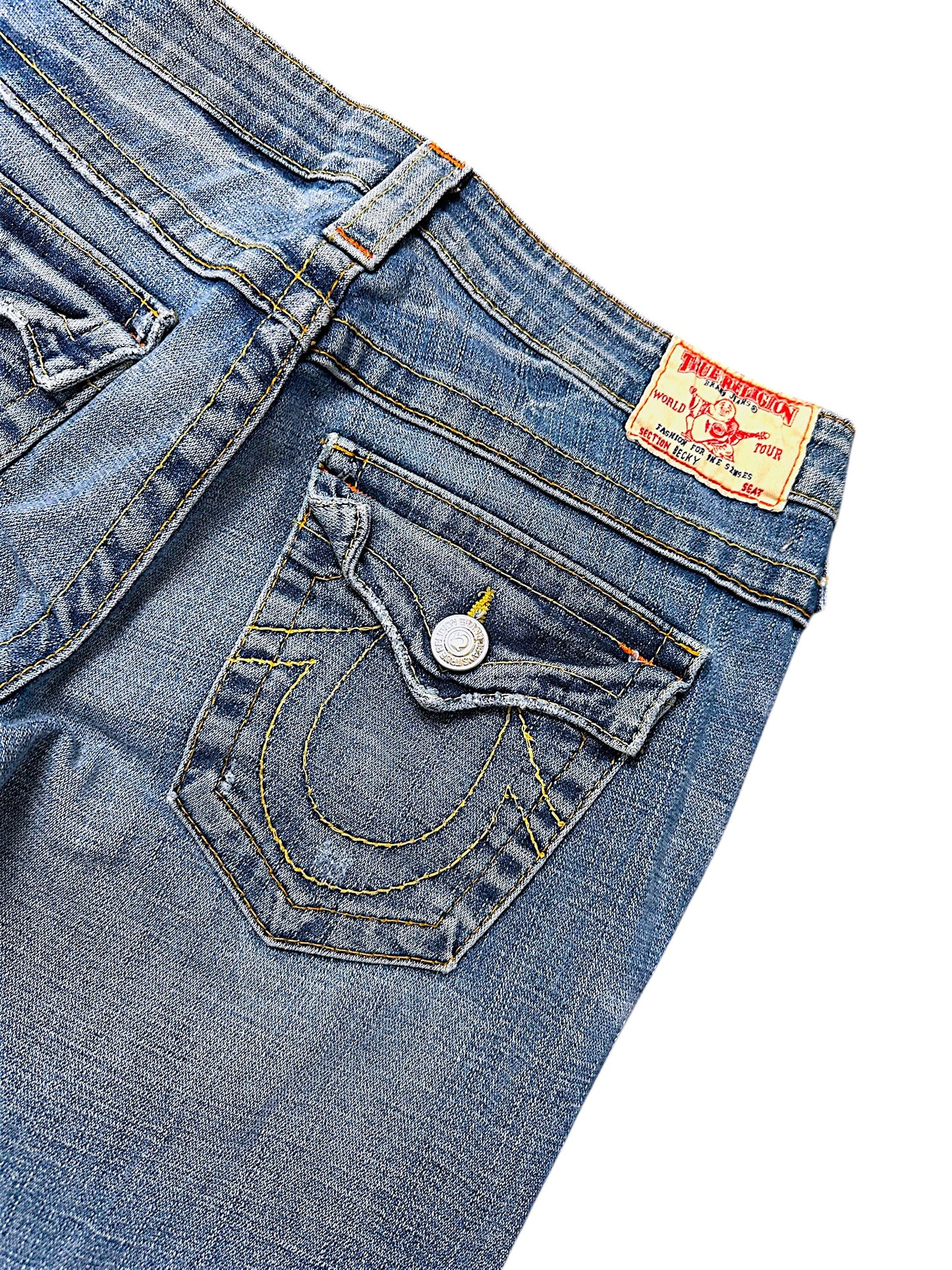 Vintage True Religion Y2K Low Waist Bootcut / Flared Damenjeans (M)