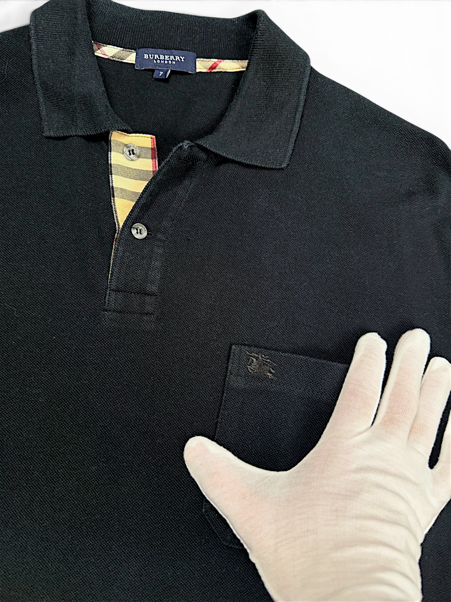 Vintage Burberry Designer Polo (XL)
