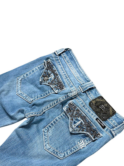 Vintage Miss Me Y2K Low Waist Bootcut / Flared Damenjeans (M)